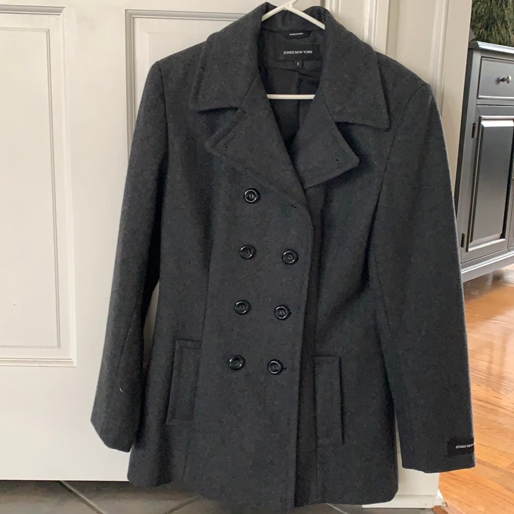 Jones New York grey pea coat